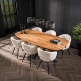 Tavolo da pranzo ovale danese Tavon in legno di acacia 215x105 cm