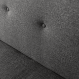 Divano letto in tessuto antracite a 3 posti - 180 cm - Senza braccioli - Zoly