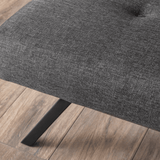 Divano letto in tessuto antracite a 3 posti - 180 cm - Senza braccioli - Zoly