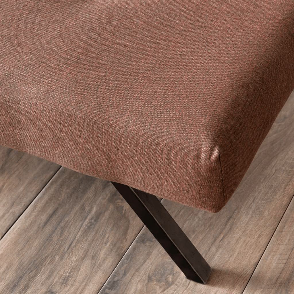 Divano letto Zoly in tessuto marrone a 3 posti - 180 cm - Senza braccioli - Zoly