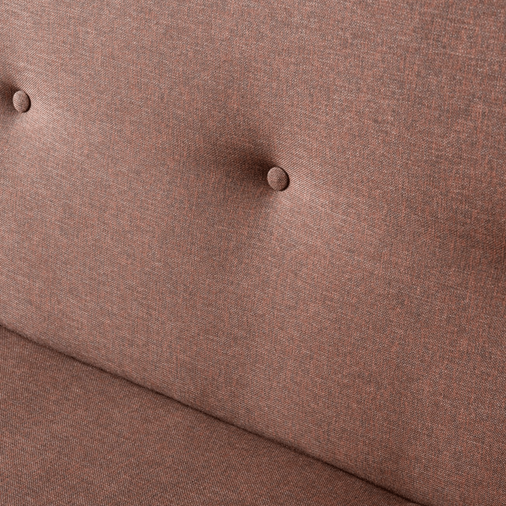 Divano letto Zoly in tessuto marrone a 3 posti - 180 cm - Senza braccioli - Zoly