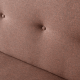 Divano letto Zoly in tessuto marrone a 3 posti - 180 cm - Senza braccioli - Zoly