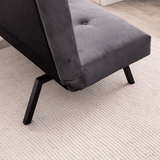 Divano letto in tessuto grigio a 3 posti - 180 cm - Senza braccioli - Zoly