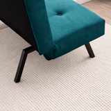 Divano letto Tessuto Blu Petrolio 3 posti - 180 cm - Senza braccioli - Zoly