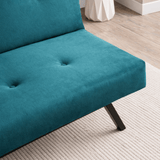 Divano letto Tessuto Blu Petrolio 3 posti - 180 cm - Senza braccioli - Zoly