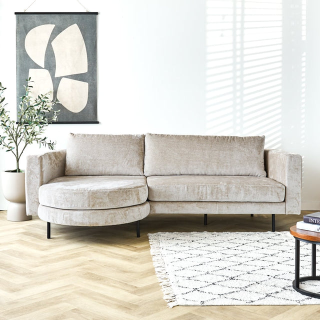 Divano Bella Dimehouse Beige LxPxA 138x98x55 Tessuto Foto atmosferica vista frontale