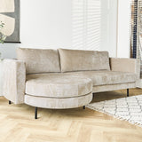 Divano Bella Dimehouse Beige LxPxA 138x98x55 Tessuto Foto atmosferica vista frontale diagonale