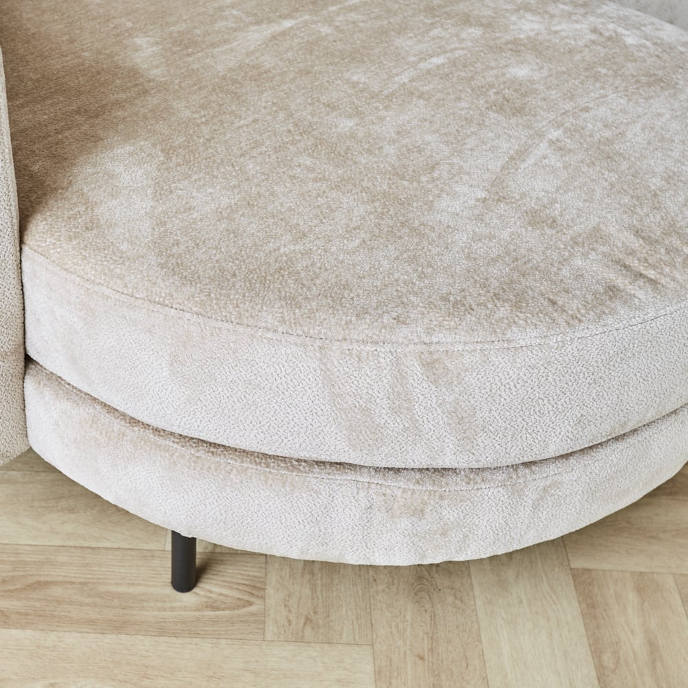 Divano Bella Dimehouse Beige LxPxH 138x98x55 Tessuto Foto di dettaglio del tessuto
