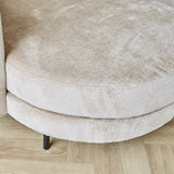 Divano Bella Dimehouse Beige LxPxH 138x98x55 Tessuto Foto di dettaglio del tessuto