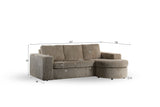 Divano Flores DH Interior Beige Bianco Indicazione dimensione foto