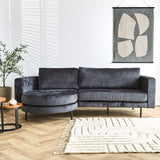 Divano Bella Dimehouse Antracite LxPxH 138x98x55 Tessuto Foto atmosferica vista frontale