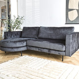 Divano Bella Dimehouse Antracite LxPxH 138x98x55 Tessuto Atmosferica foto diagonale vista frontale