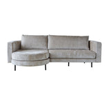Divano Bella Dimehouse Beige LxPxH 138x98x55 Tessuto Bianco foto vista frontale
