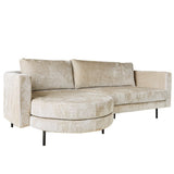 Divano Bella Dimehouse Beige LxPxH 138x98x55 Tessuto Foto bianca vista frontale diagonale
