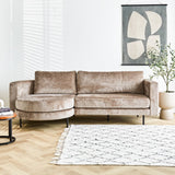 Divano Bella Dimehouse Taupe LxPxH 138x98x55 Tessuto Foto atmosferica vista frontale