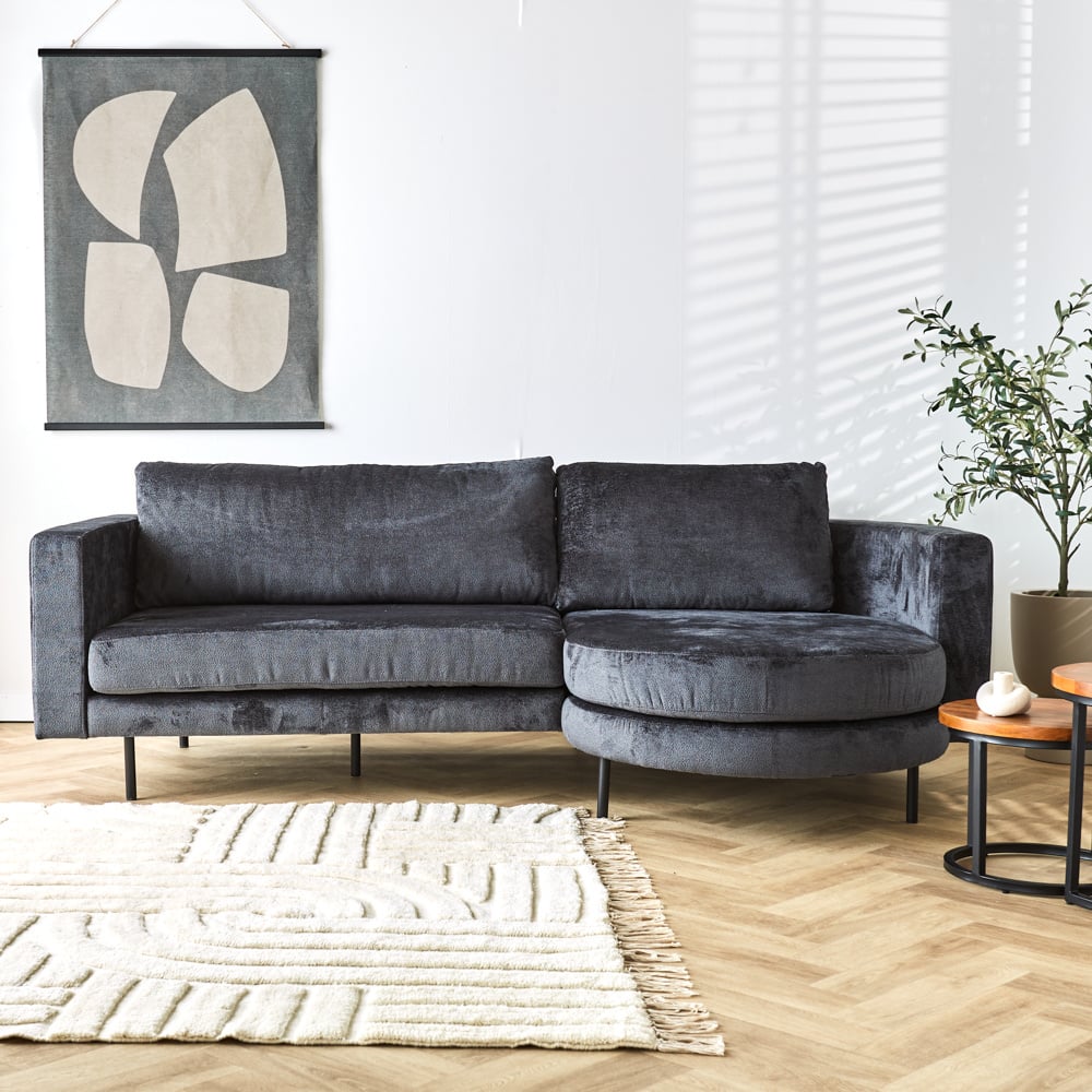 Divano Bella Dimehouse Antracite LxPxH 138x98x55 Tessuto Foto atmosferica vista frontale