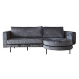 Divano Bella Dimehouse Antracite LxPxH 138x98x55 Tessuto Bianco foto vista frontale