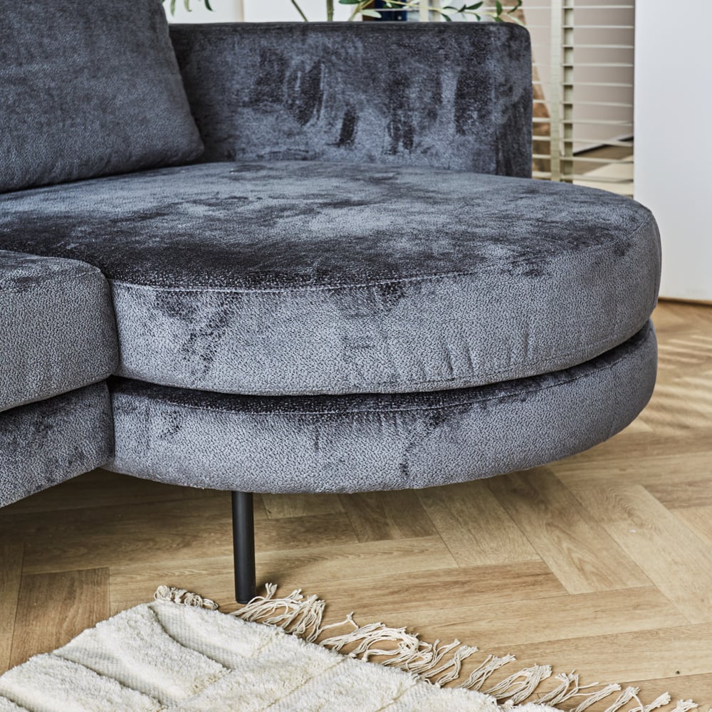 Divano Bella Dimehouse Antracite LxPxH 138x98x55 Tessuto Atmosferico dettaglio fotografico