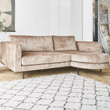 Divano Bella Dimehouse Taupe LxWxH 138x98x55 Tessuto Atmosferica foto diagonale vista frontale