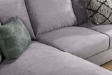 Divano Cambridge DH Interno in tessuto grigio a costine Dettaglio fotografico atmosferico
