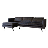 Divano Gino Dimehouse Antracite LxPxH 150x97x55 Tessuto Bianco foto diagonale vista frontale