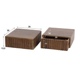 Nachtkastjes - Zwevend Nachtkastje Dex Acaciahout Drift brown 1 lade - Dimehouse