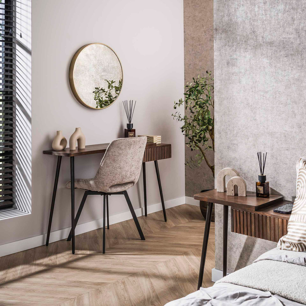 Kaptafels - Kaptafel Elin Massief Acacia Drift Brown 120 cm - Dimehouse