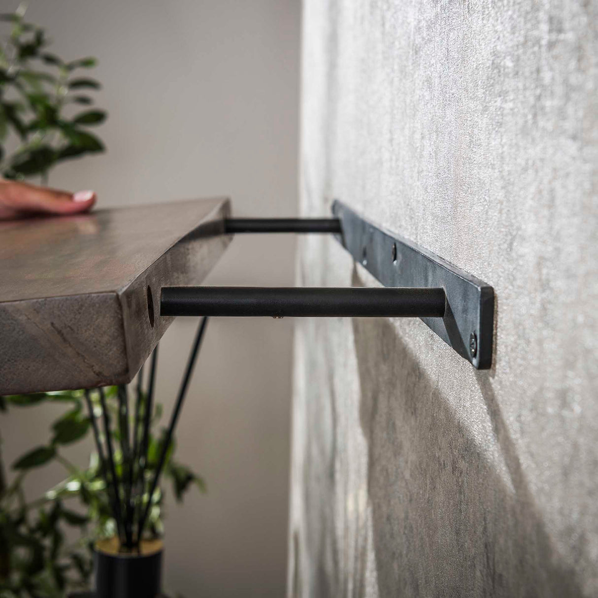 Mensola da parete Noa 60 cm Legno massello di acacia Drift Brown