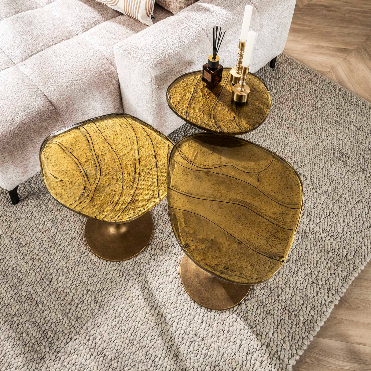 Tavolino Aurum Oro Antico 60 cm