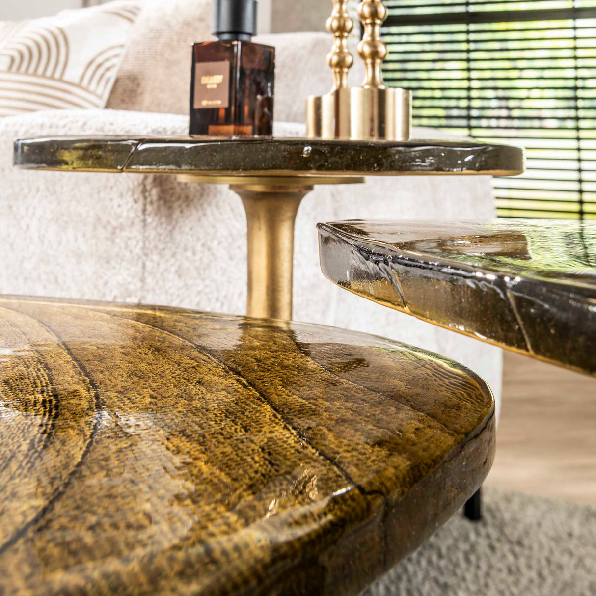 Tavolino Aurum Oro Antico 60 cm