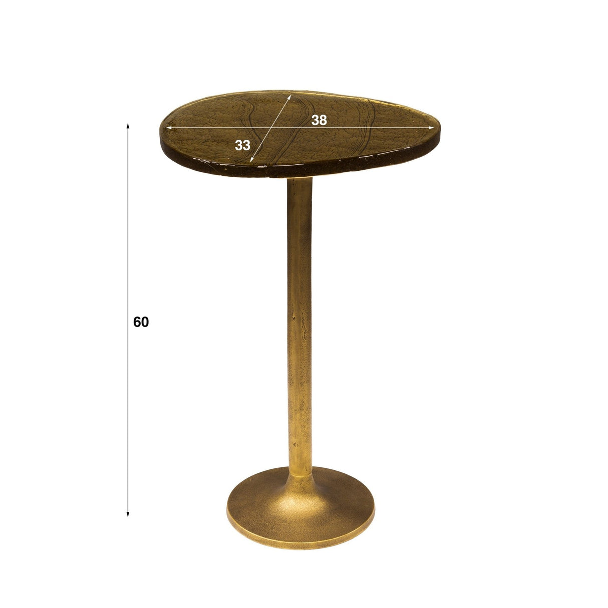 Tavolino Aurum Oro Antico 60 cm