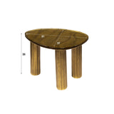 Salontafels - Salontafel Aura S Antiek Goud 51x37 cm - Dimehouse