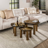 Salontafels - Salontafel Aura S Antiek Goud 51x37 cm - Dimehouse