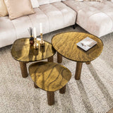 Salontafels - Salontafel Aura S Antiek Goud 51x37 cm - Dimehouse