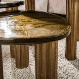 Salontafels - Salontafel Aura S Antiek Goud 51x37 cm - Dimehouse