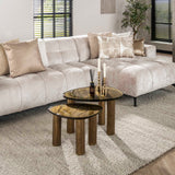 Salontafels - Salontafel Aura S Antiek Goud 51x37 cm - Dimehouse