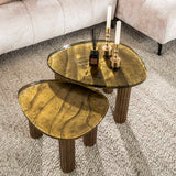 Salontafels - Salontafel Aura S Antiek Goud 51x37 cm - Dimehouse
