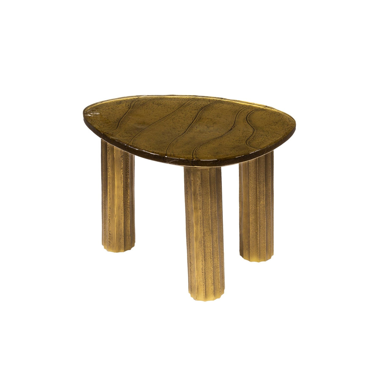 Salontafels - Salontafel Aura S Antiek Goud 51x37 cm - Dimehouse