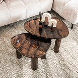 Salontafels - Salontafel Aura M Antiek Koper 62x45 cm - Dimehouse