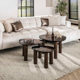 Salontafels - Salontafel Aura L Antiek Koper 70x59 cm - Dimehouse