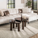 Salontafels - Salontafel Aura L Antiek Koper 70x59 cm - Dimehouse