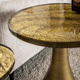 Tavolino Vesto Goccia Oro Antico 60 cm