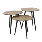 Salontafels - Salontafel set van 3 Moana metaal goud - Dimehouse