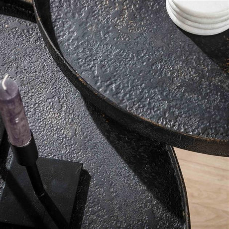 Set di tavolini da caffè industriali Owen in metallo grigio