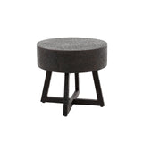 Salontafels - Ronde salontafel Caro acaciahout Ø50 cm zwart - Dimehouse