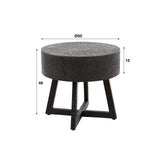 Salontafels - Ronde salontafel Caro acaciahout Ø50 cm zwart - Dimehouse