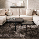 Salontafels - Venta Salontafel set Ferro metallic 74 cm (set van 2) - Dimehouse