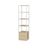 Libreria Robbins White Rovere Bianco Melaminico 39x160x39 cm