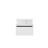 Nachtkastjes - Nachtkastje Alice Wit Melamine 39,8x35x35 cm - Dimehouse