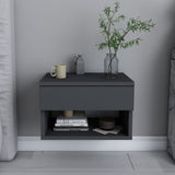 Nachtkastjes - Nachtkastje Jamot Antraciet Melamine 44,6x31,9x31,9 cm - Dimehouse